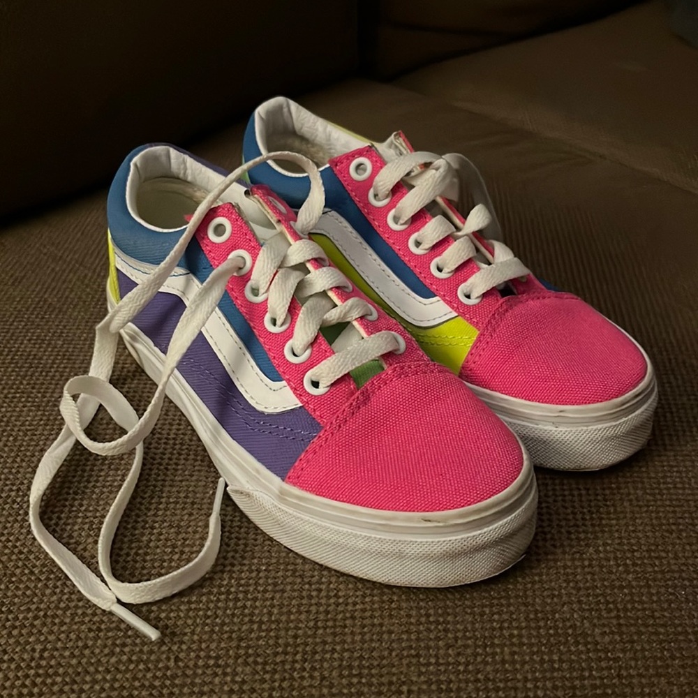 Kids size 13 Vans - multicolored